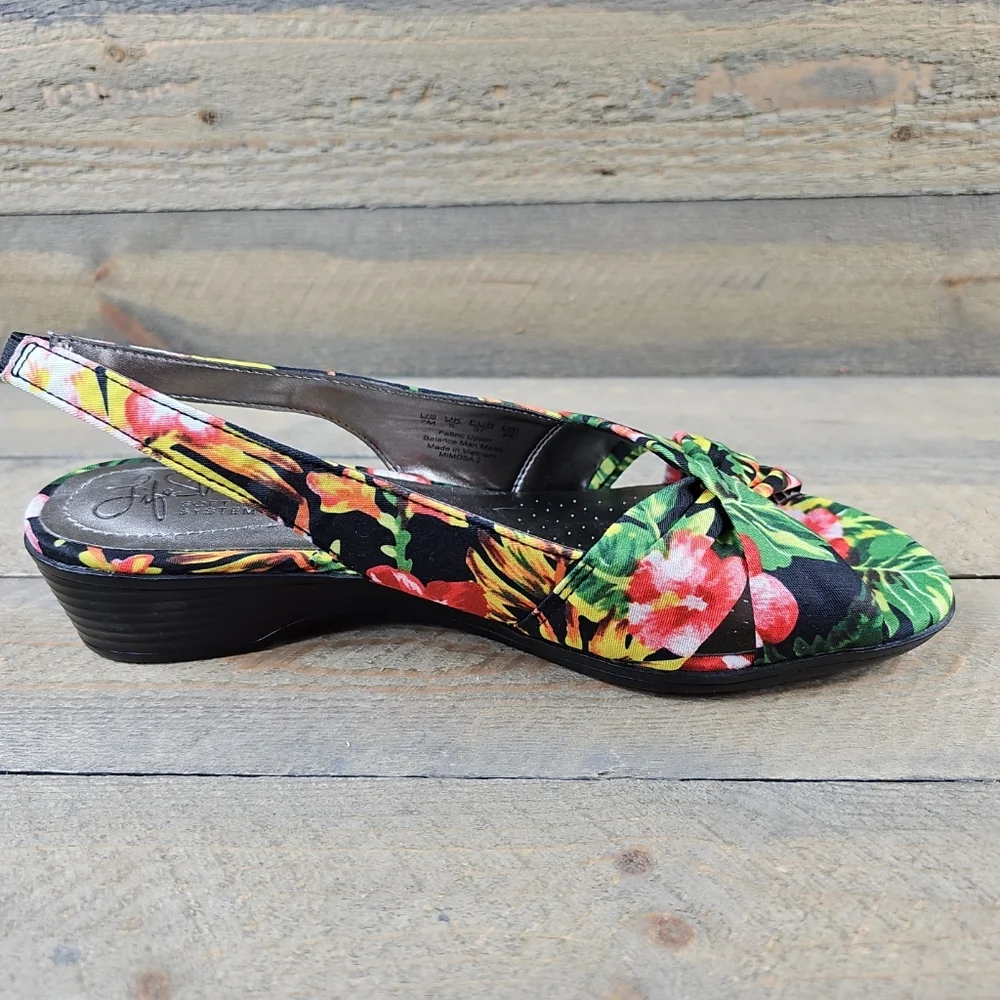 Life Stride Soft System Mimosa 2 Slingback Open Toe Women's Floral Sandals